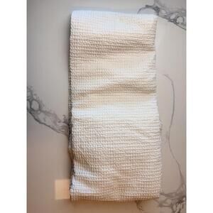 Threshold Waffle Weave Shower Curtain White Cotton Textured 72x72